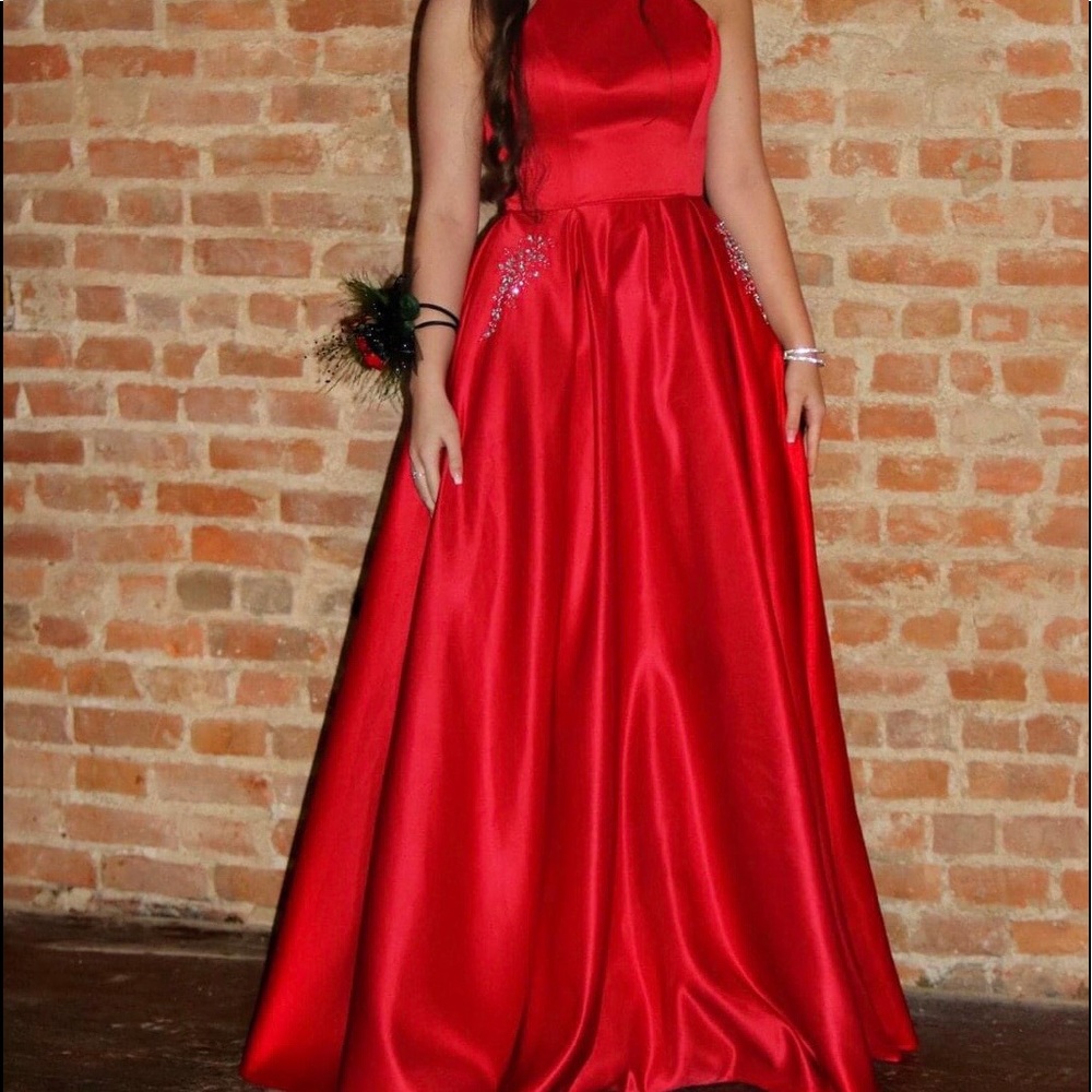 Ed Young Red Formal Dress